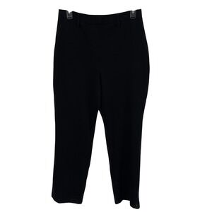 Quince Ultra-Stretch Ponte Straight Leg Pants Women's Medium Black